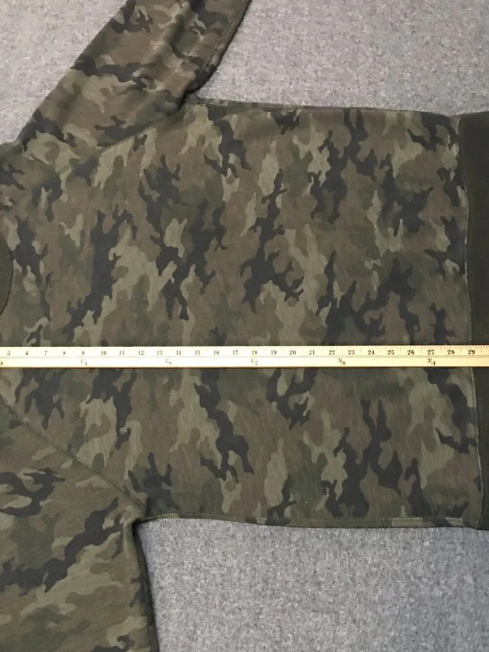 George Men XL 46-48 Sweatshirt Green Camouflage Crewneck Casual Outdoor Cotton‎